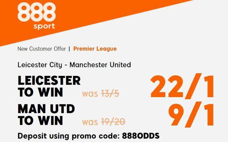 Get 22/1 for Leicester City or 9/1 for Man Utd to win