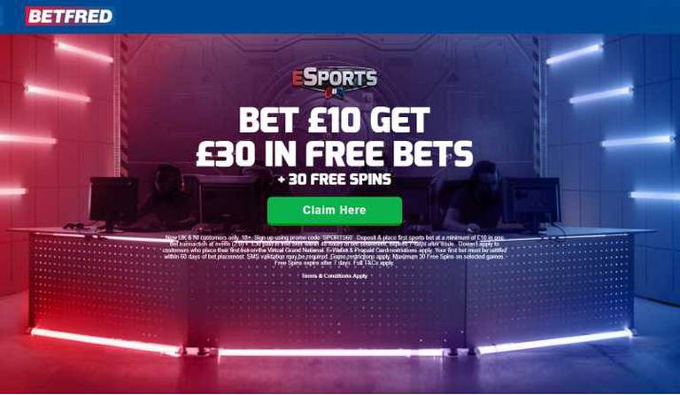 Betfred Esports Betting offer