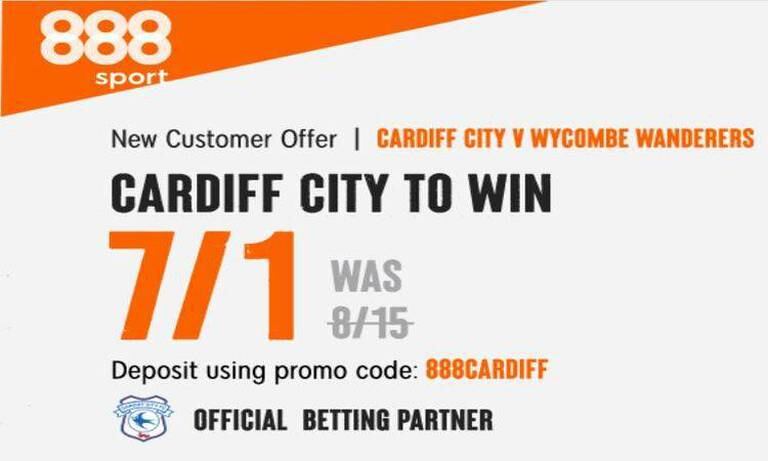 Get 7/1 for Cardiff City to beat Wycombe