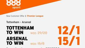 Get 12/1 for Tottenham or 15/1 for Arsenal to win