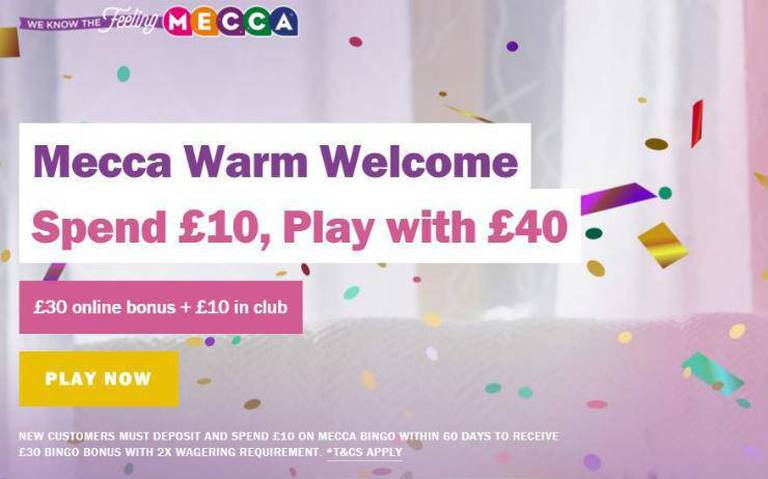 mecca bingo welcome offer
